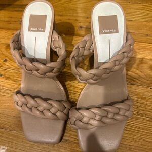 Dolce Vita Women's Beige Braided Sandals
